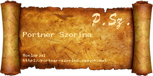 Portner Szorina névjegykártya